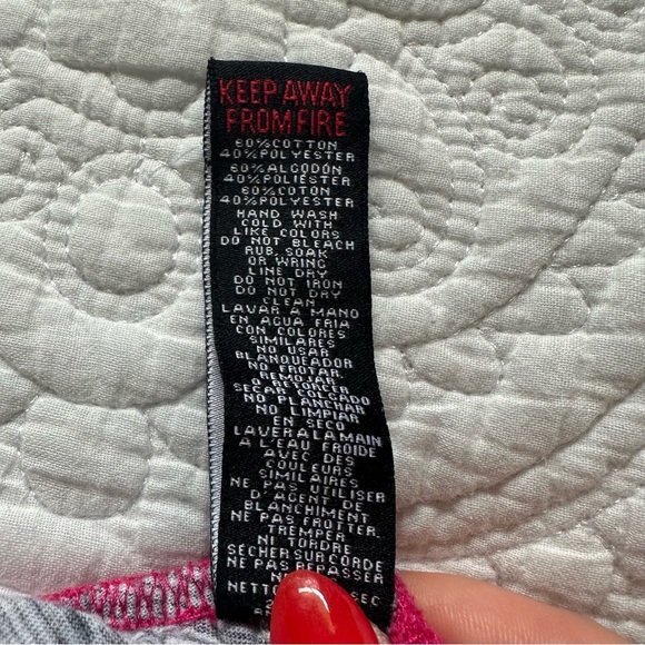 Bebe Mini Sweatshorts. Large. Gray and Pink. - Picture 4 of 7